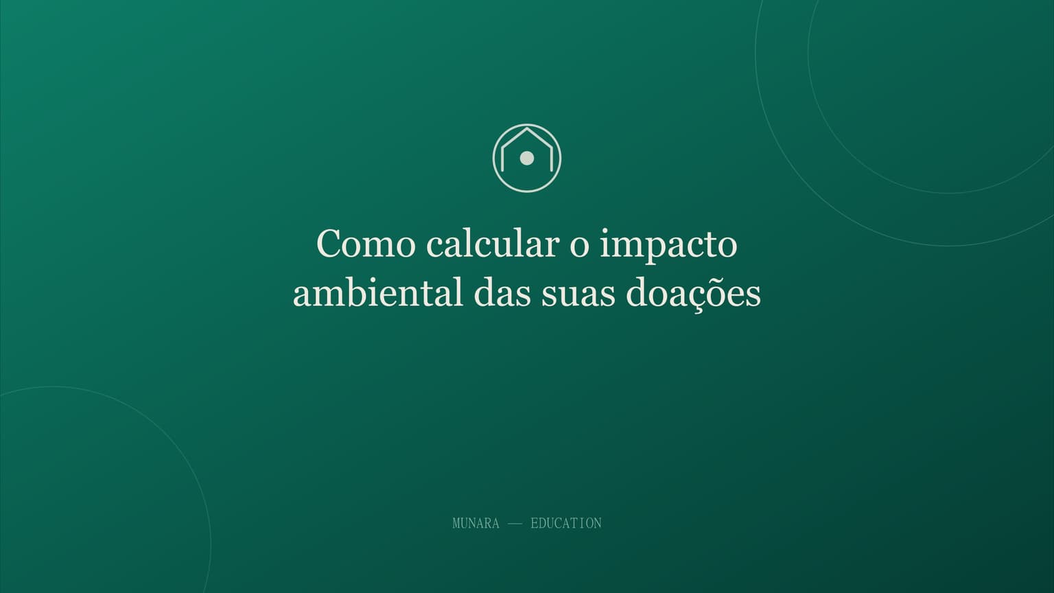 Como o painel de impacto do Munara vai calcular as suas poupanças de CO2