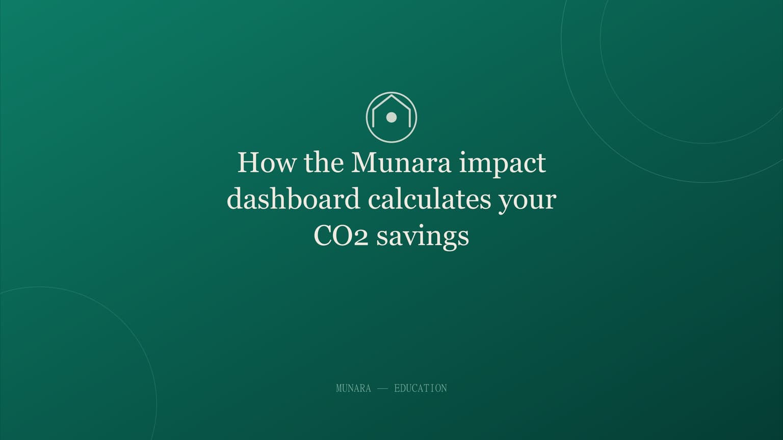 How Munara's impact dashboard will calculate your CO2 savings