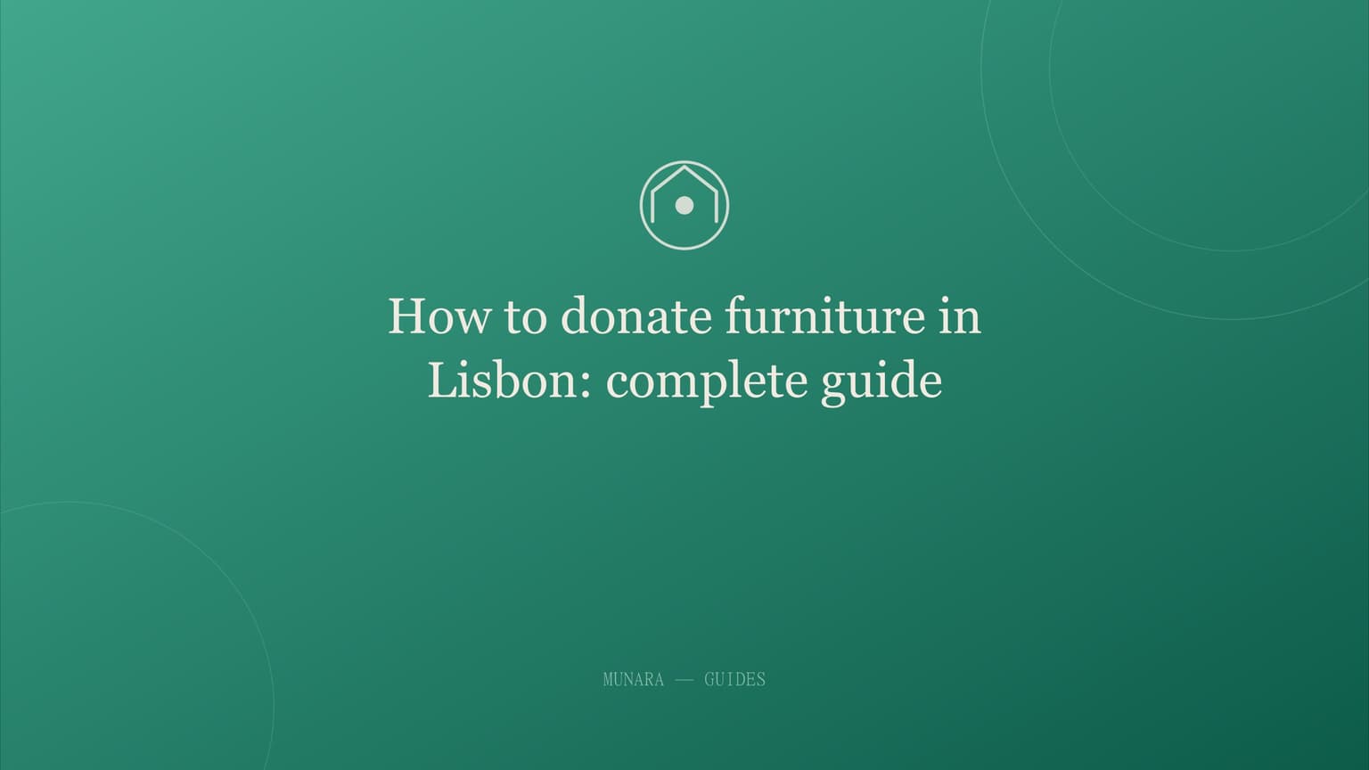 How to donate furniture in Lisbon: a practical guide
