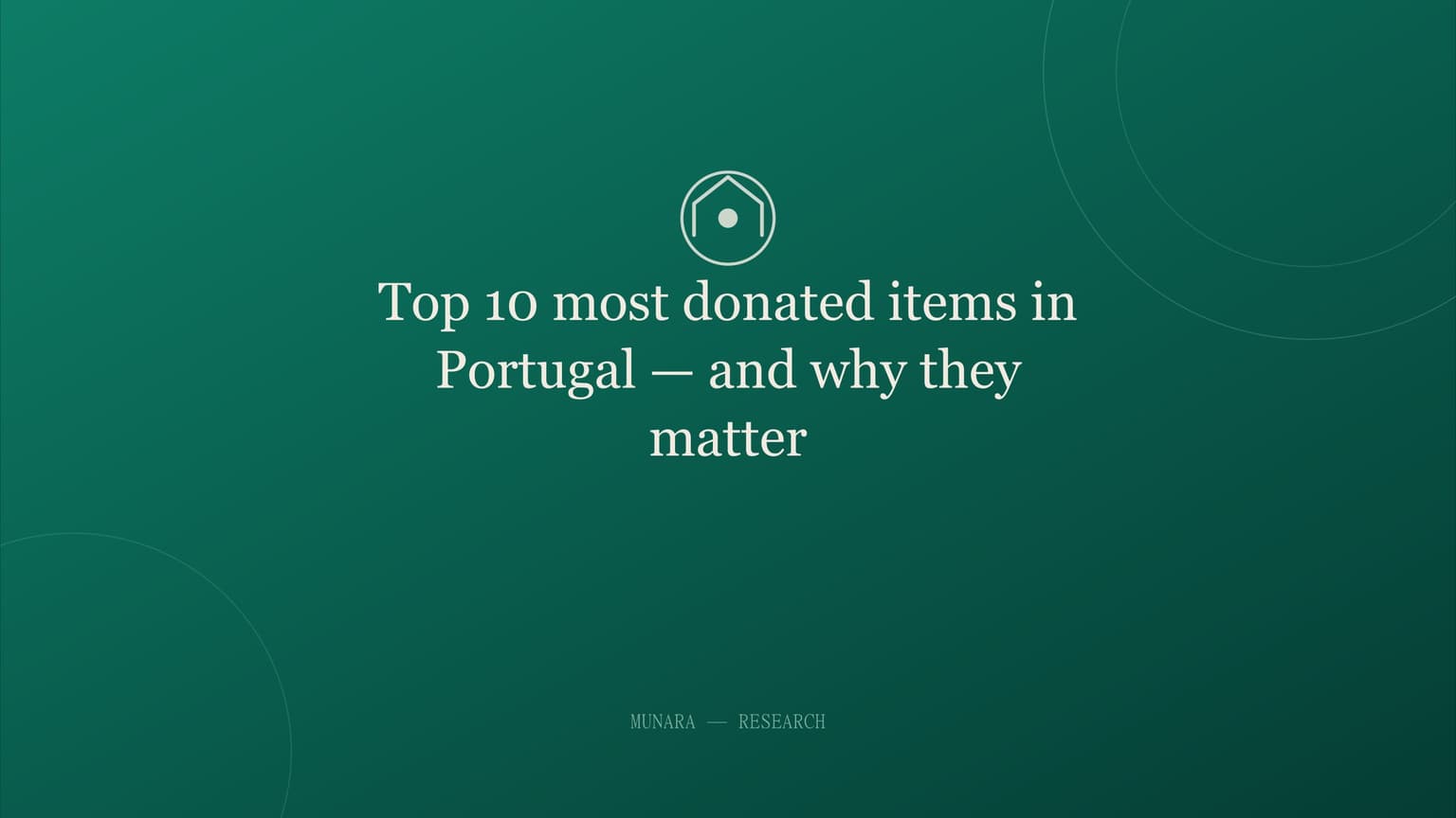 Top 10 most donated items in Portugal — and why they matter